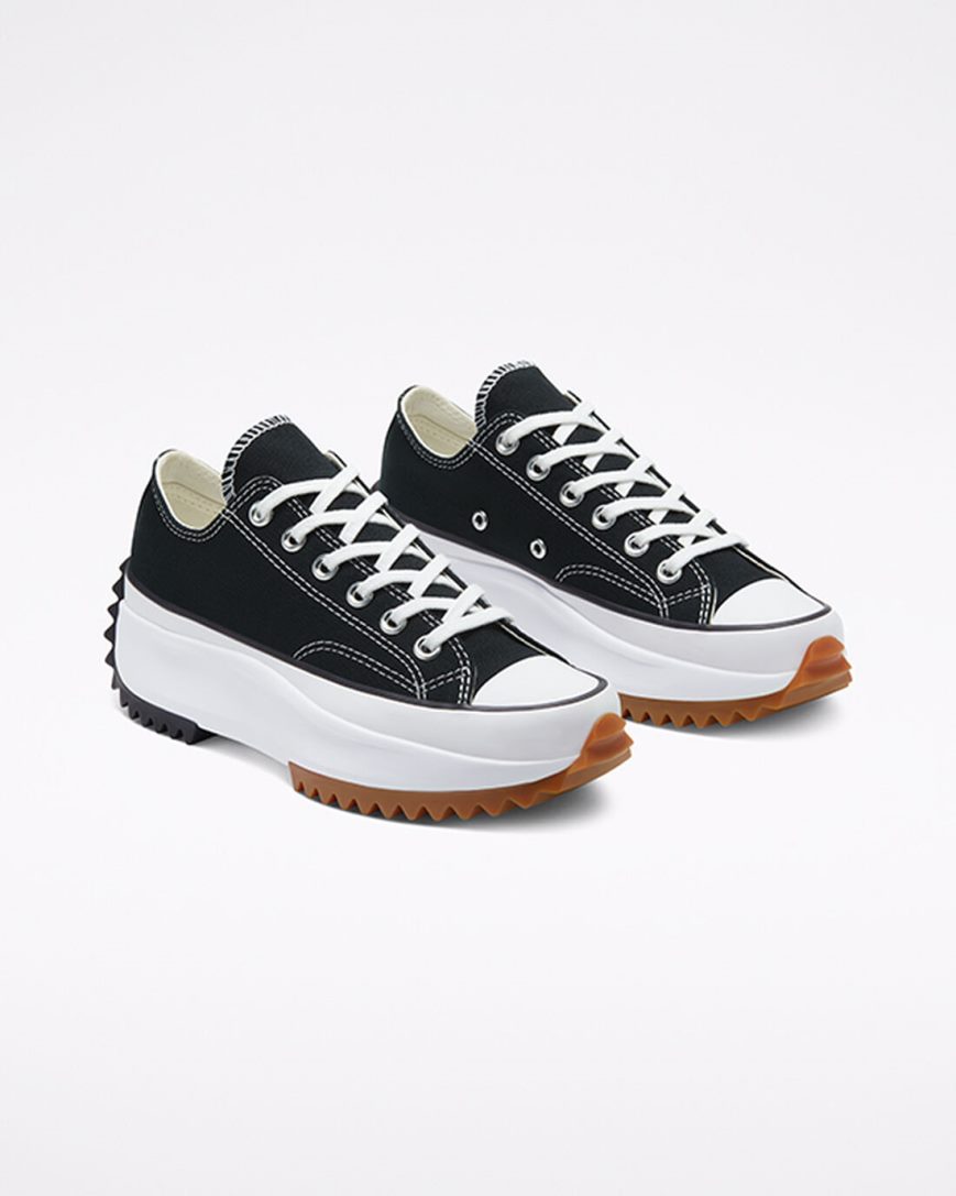 Women's Converse Run Star Hike Low Top Platform Shoes Black / White | AU 9601CD